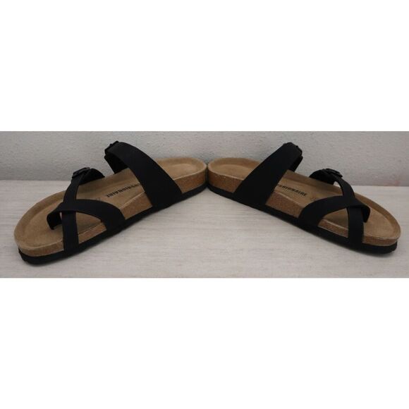 Cushionaire 779601 Women's Sz 9.5M Black Luna Cork Footbed Sandals - Picture 9 of 15